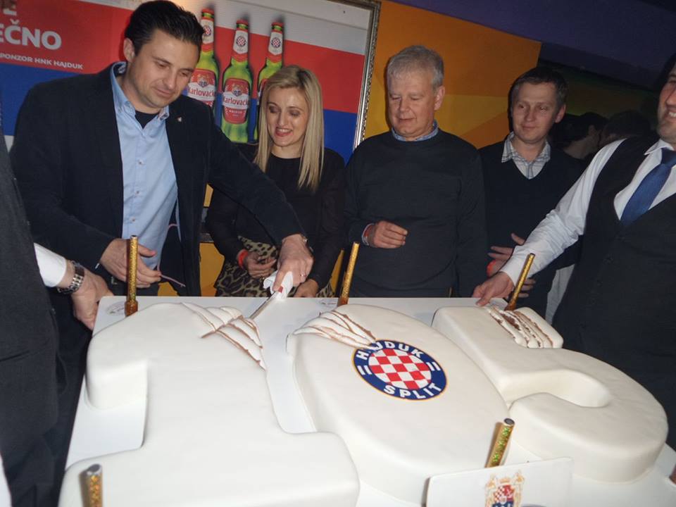 Rijeka, Croatia. 24th May, 2023. Players of Hajduk Split celebrate