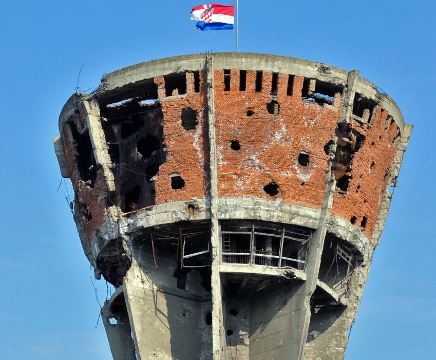 Vukovar watertower after war