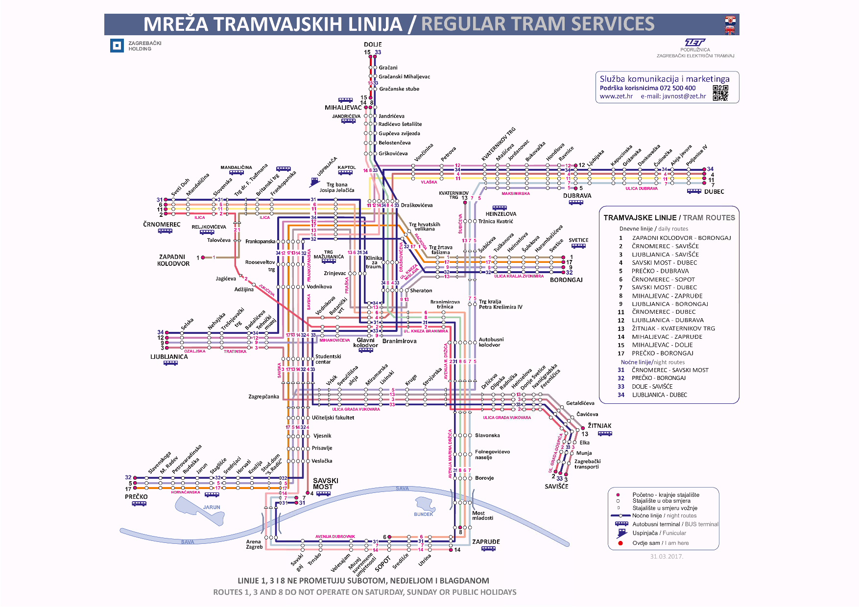 Tramvajska mreža 3.2017