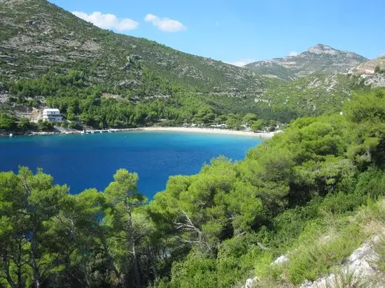 Prapratno beach, close to the location of the events today