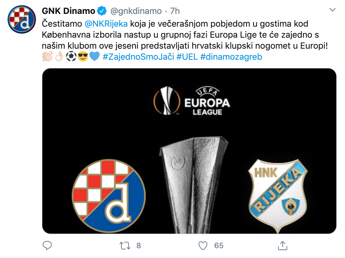 Rijeka - Dinamo 2-2, Mišković: Europski derbi