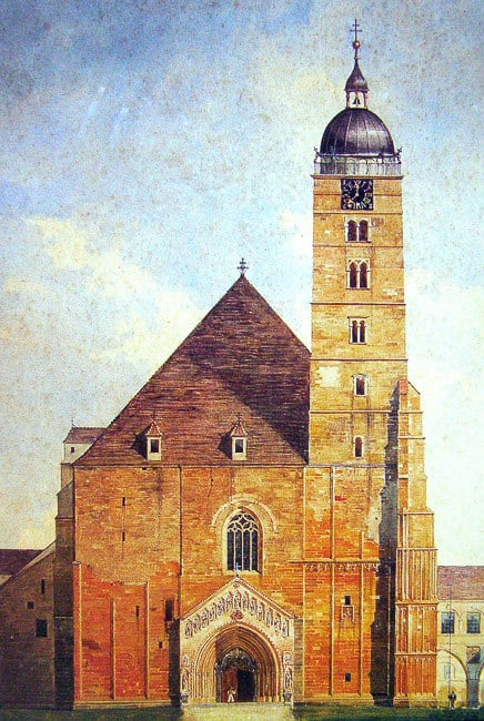 Enrico Nardi's 1877 painting of Zagreb cathedral 