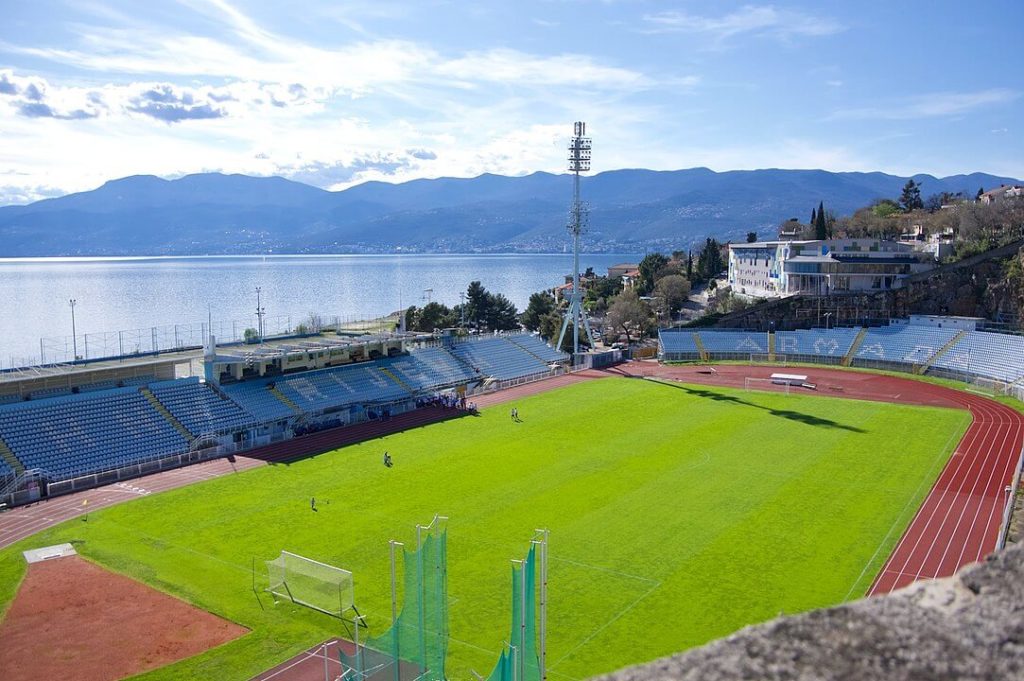 The old Kantrida stadium, home of HNK Rijeka