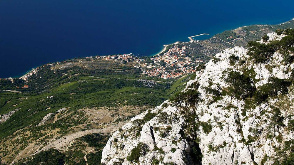 Biokovo Nature Park view of Makarska from Biokovo