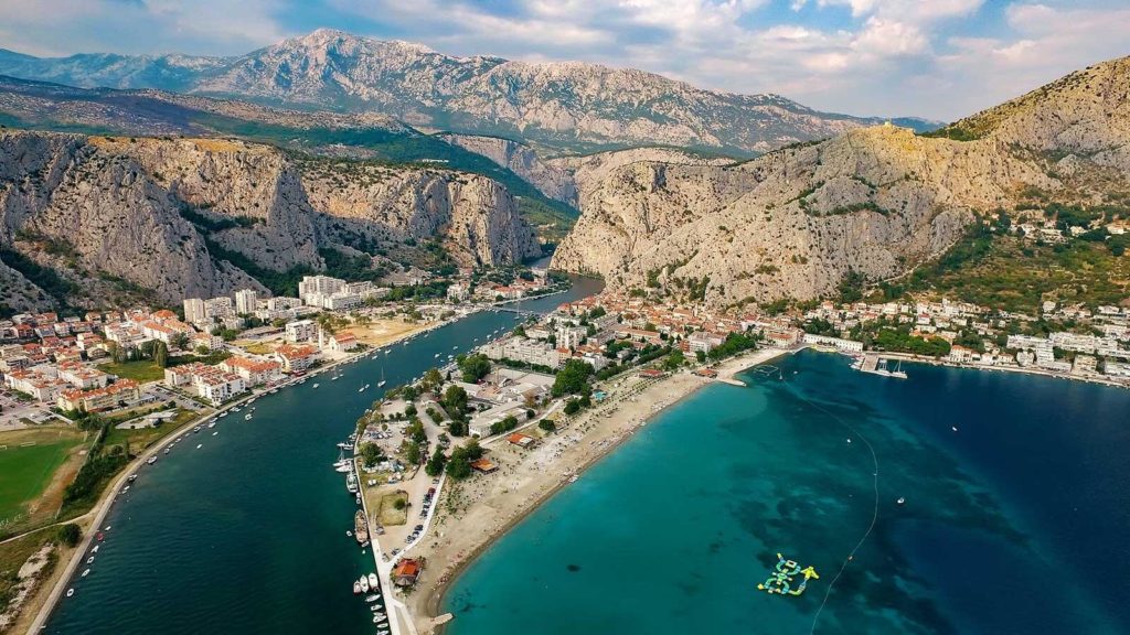 Mouth of the Cetina river at Omiš