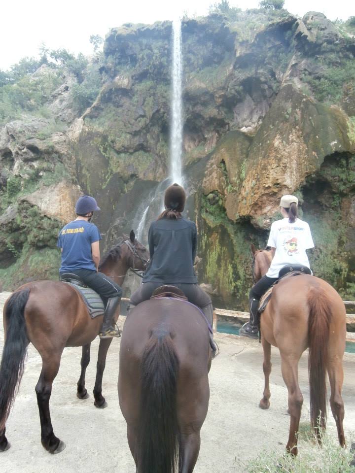 A trip to the waterfall on horseback