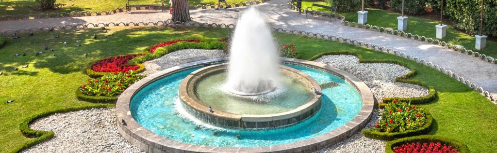 Park Square and its fountain, by Slatina beach in Opatija