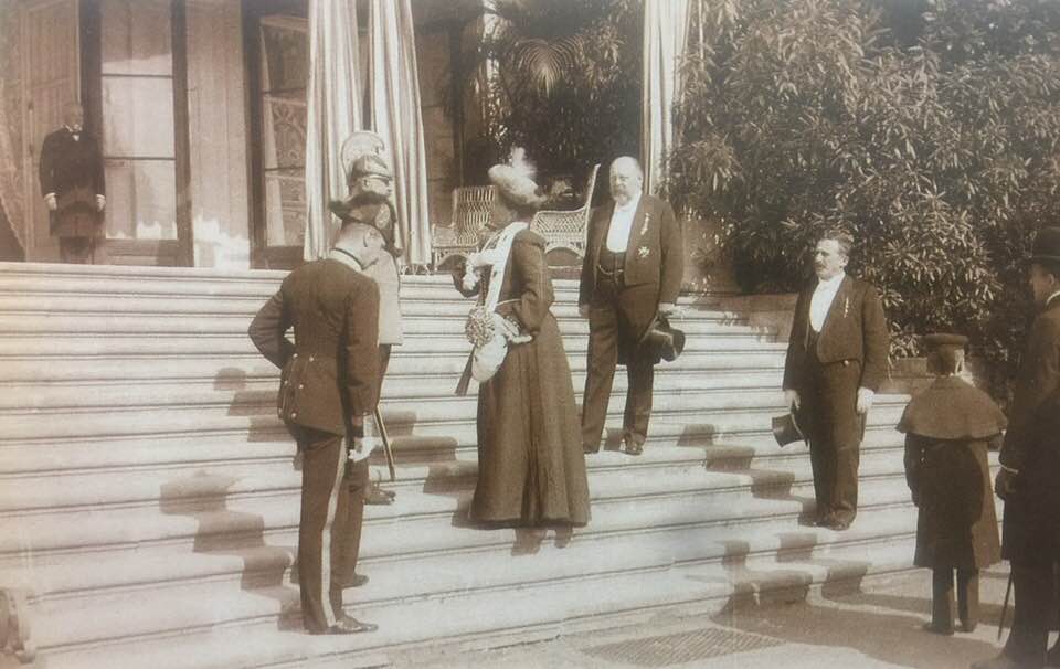 Franz Joseph I of Austria and Dr. Julius Glax in Opatija, 1894. 