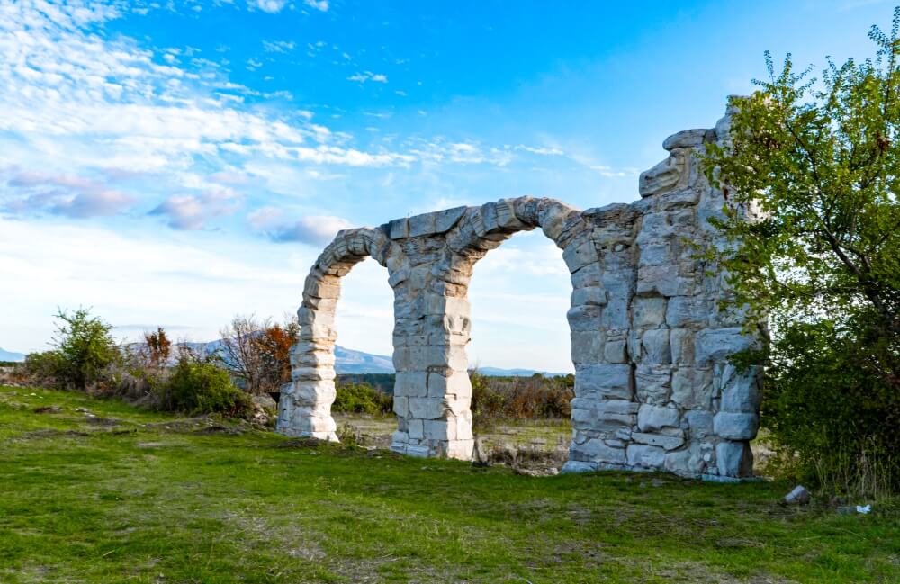 Stone arches built by the Romans in Burnum
