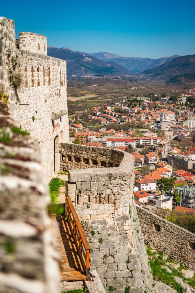 View over the city from Knin castle