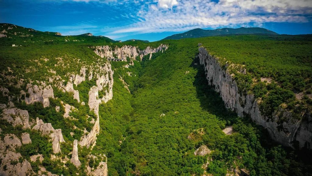 Učka in Kvarner, on the border with Istria, above Opatija