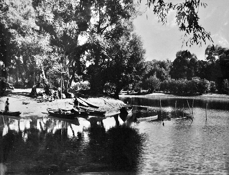 Fishing boats, pulled up onto the banks