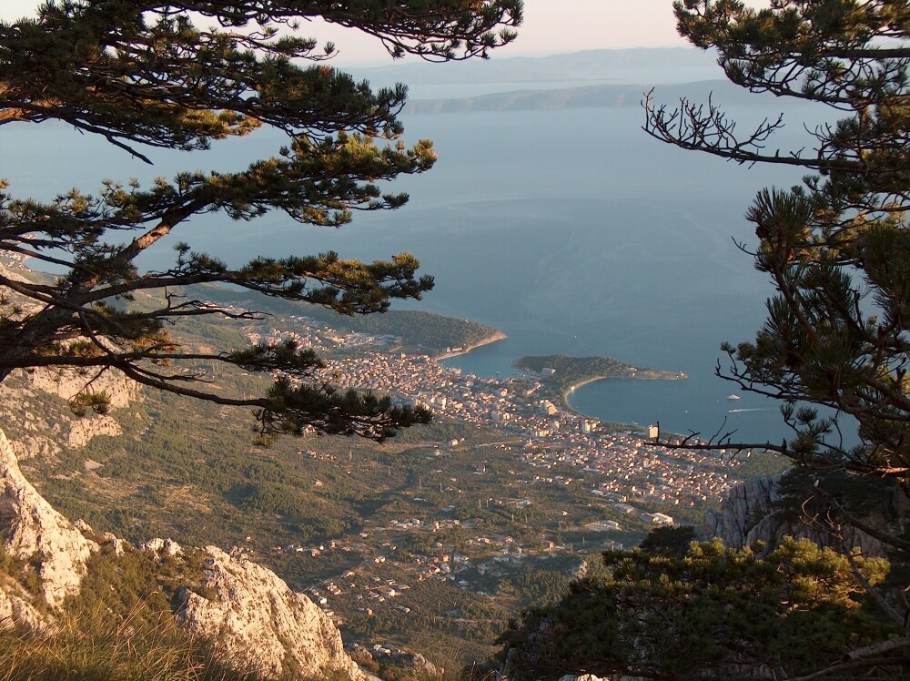 View of Makarska from Biokovo