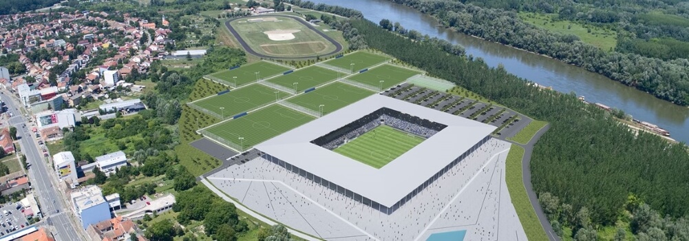 How the 'Pampas' stadium will look, once complete © NK Osijek.