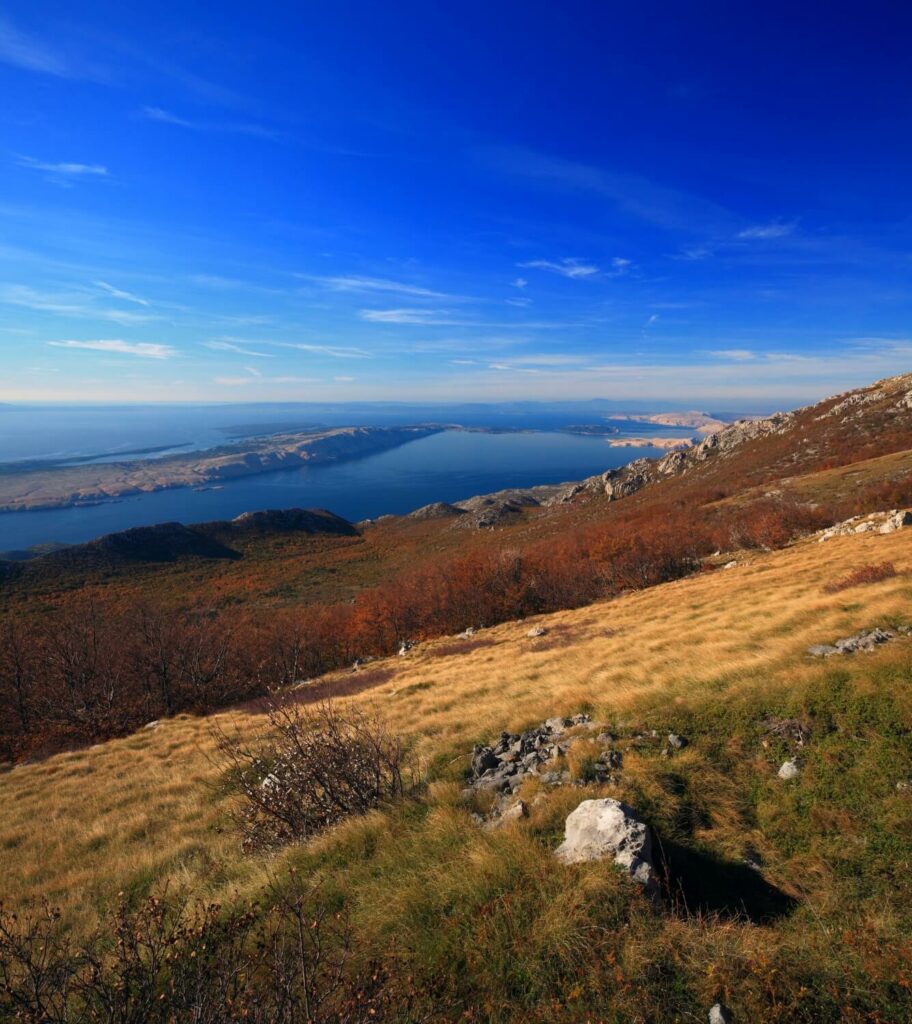 As seen from Northern Velebit, the Kvarner islands