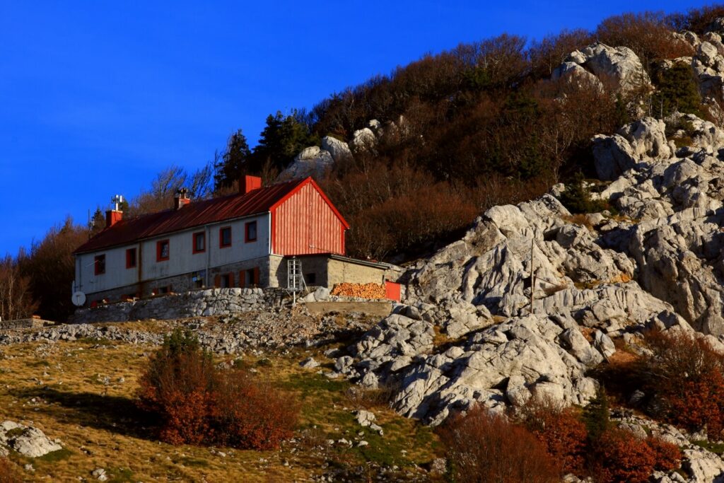Welcome sight of Zavižan mountain house
