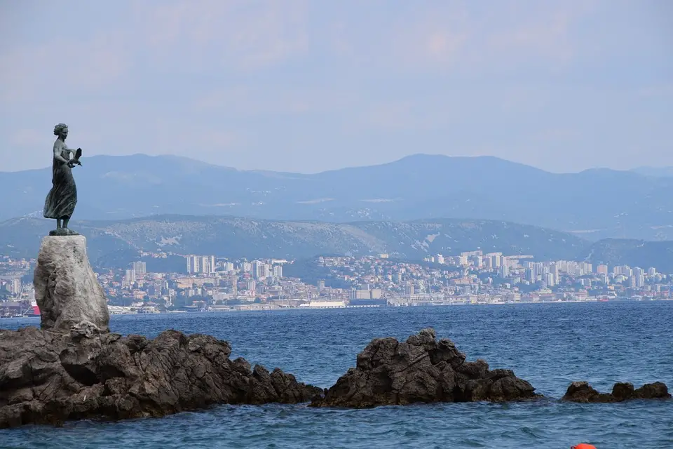 A view of Rijeka from Opatija, Kvarner