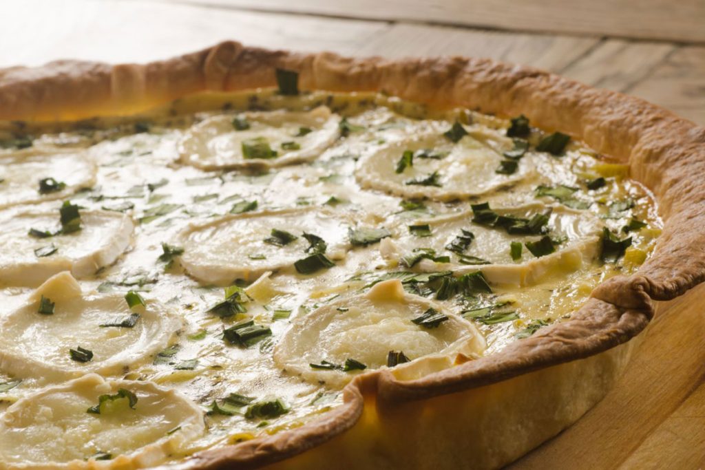 Image of herbed goat cheese tart