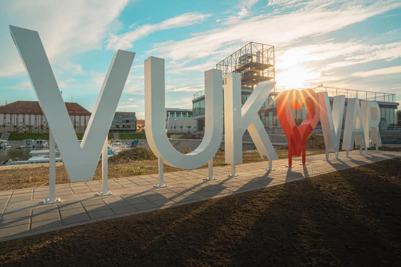 Vukovar tourist numbers rising - image of Vukovar letters
