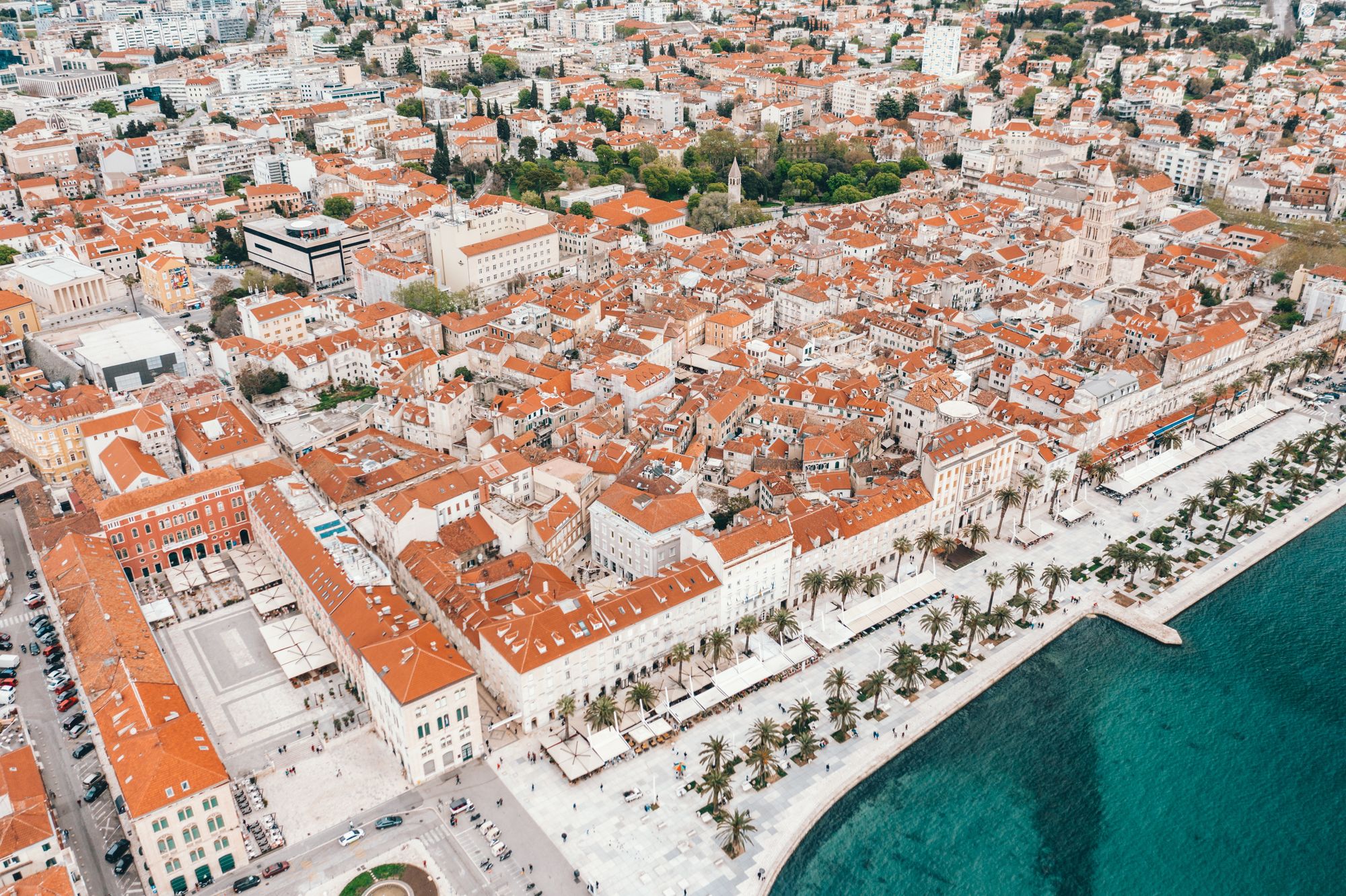 Image of panoramic view of Split old town