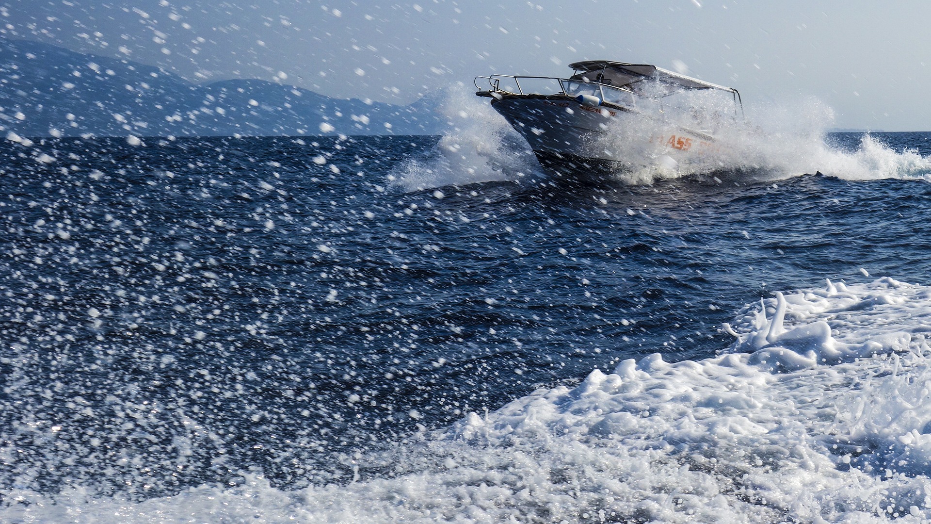 power boat skimming croatia