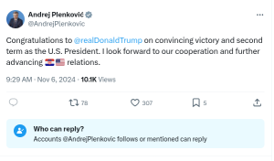 Andrej Plenković donald trump