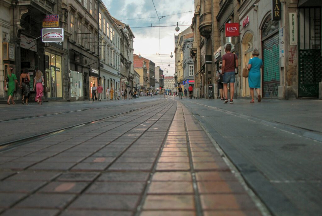 zagreb tram track renovation